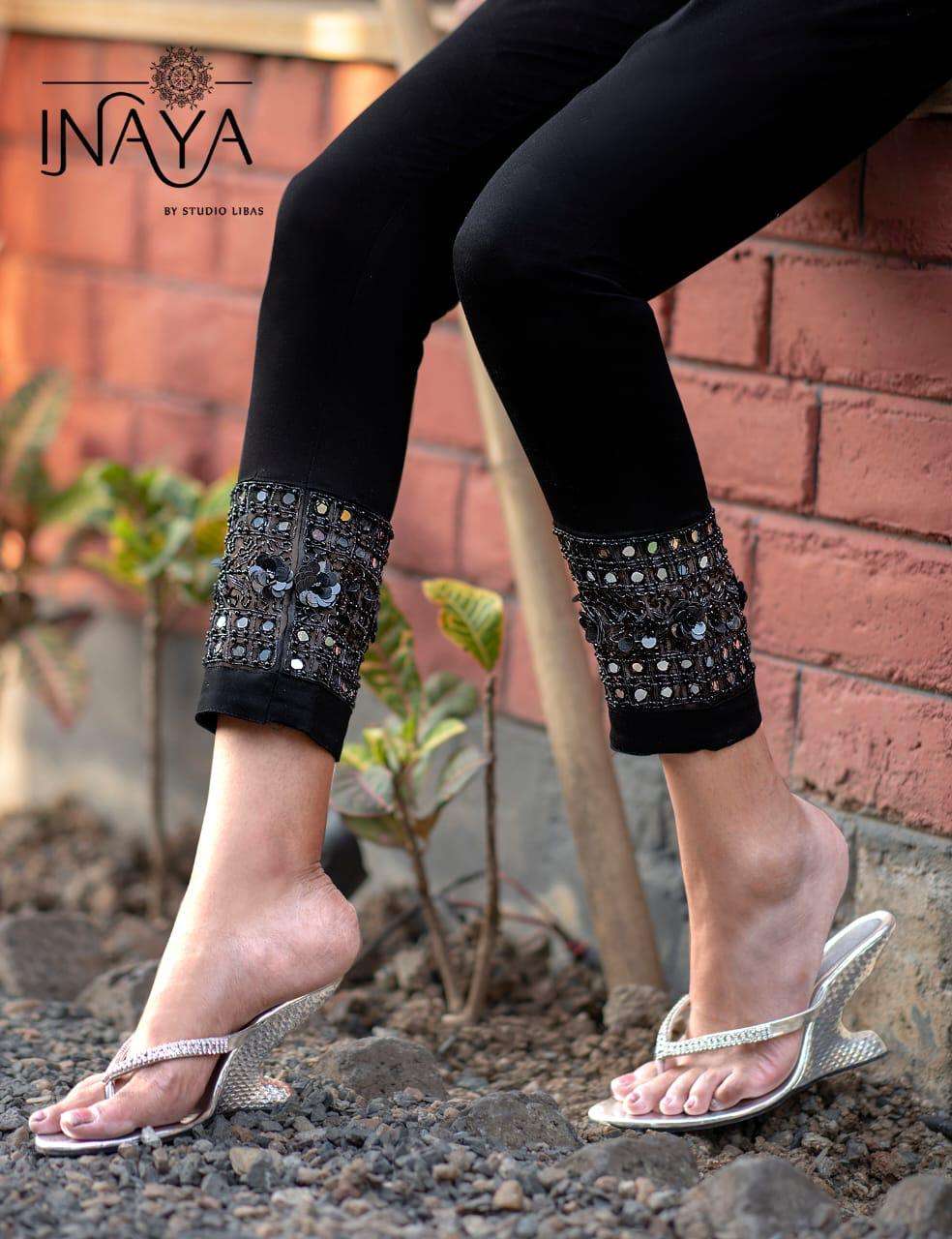 CIGARETTE PANTS VOL-12 BY INAYA 1201 TO 1203 SERIES INDIAN TRADITIONAL WEAR COLLECTION BEAUTIFUL STYLISH FANCY COLORFUL PARTY WEAR & OCCASIONAL WEAR COTTON WITH STRETCH COMFORTABLY AT WHOLESALE PRICE