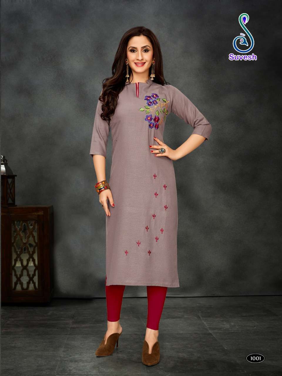 S10 BY SUVESH 1001 TO 1010 SERIES BEAUTIFUL COLORFUL STYLISH FANCY CASUAL WEAR & ETHNIC WEAR & READY TO WEAR COTTON SLUB WITH EMBROIDERY KURTIS AT WHOLESALE PRICE