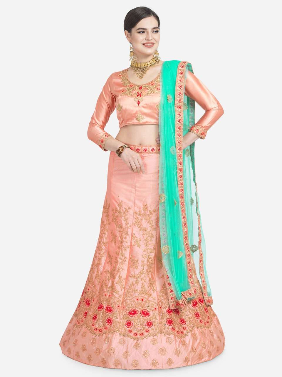TOSHI BY FASHID WHOLESALE 1001 TO 1004 SERIES AS INDIAN DESIGNER TRADITIONAL WEAR COLLECTION BEAUTIFUL STYLISH FANCY COLORFUL PARTY WEAR & OCCASIONAL WEAR NET LEHENGAS AT WHOLESALE PRICE