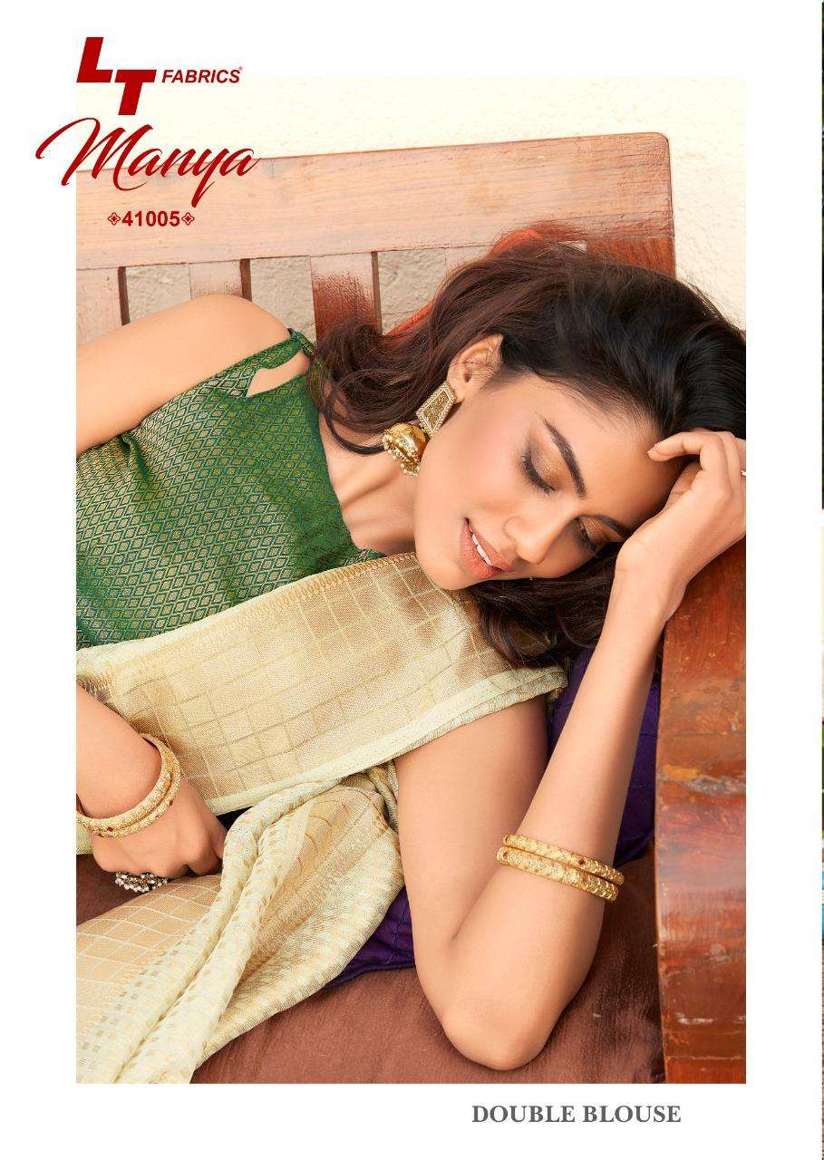 Manya By LT Fabrics 41001 To 41005 Series Indian Traditional Wear Collection Beautiful Stylish Fancy Colorful Party Wear & Occasional Wear Patola Silk Sarees At Wholesale Price