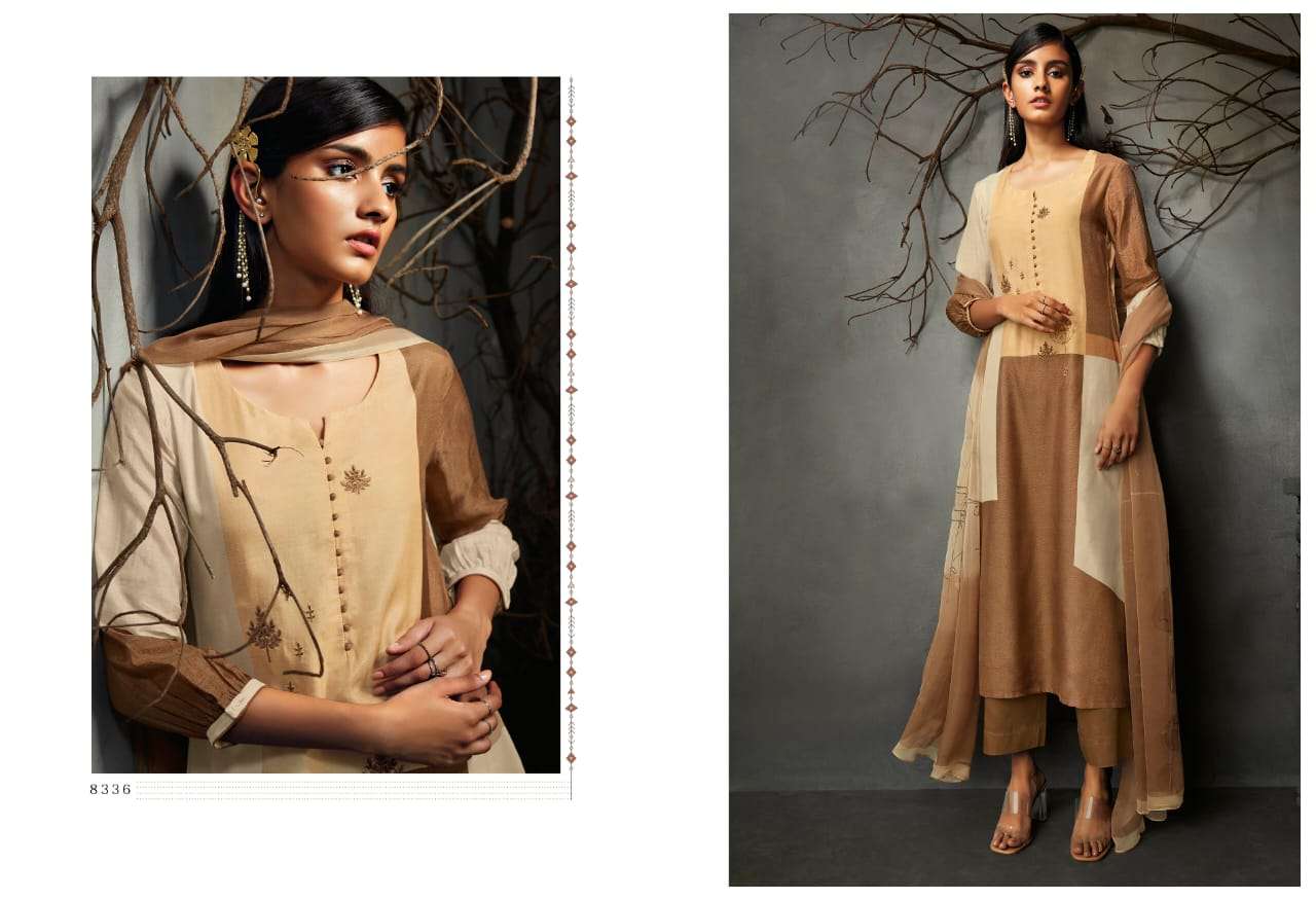 AVISA BY GANGA FASHION 8331 TO 8339 SERIES BEAUTIFUL STYLISH FANCY COLORFUL CASUAL WEAR & ETHNIC WEAR PURE BEMBERG COTTON SILK PRINTED DRESSES AT WHOLESALE PRICE
