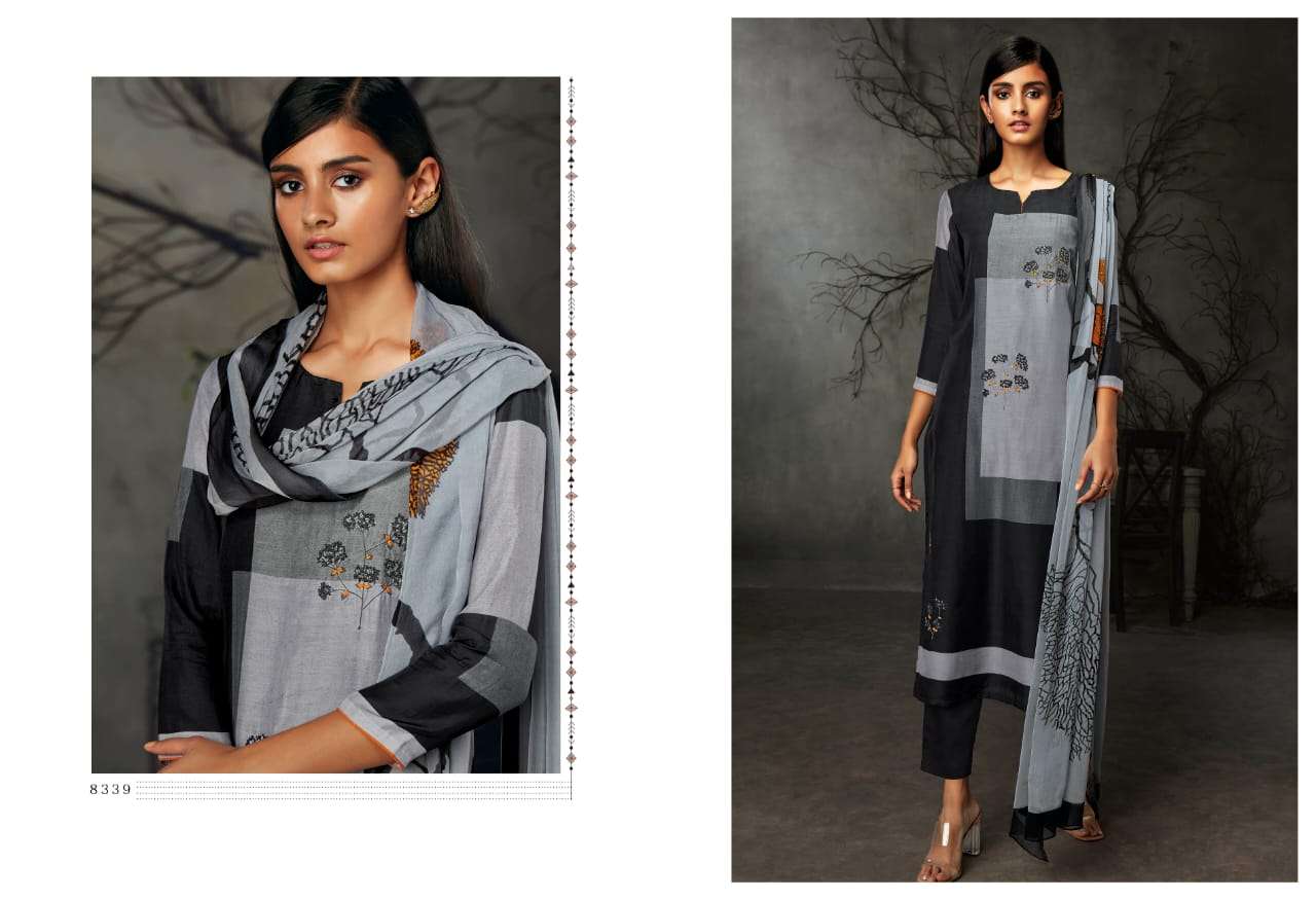 AVISA BY GANGA FASHION 8331 TO 8339 SERIES BEAUTIFUL STYLISH FANCY COLORFUL CASUAL WEAR & ETHNIC WEAR PURE BEMBERG COTTON SILK PRINTED DRESSES AT WHOLESALE PRICE