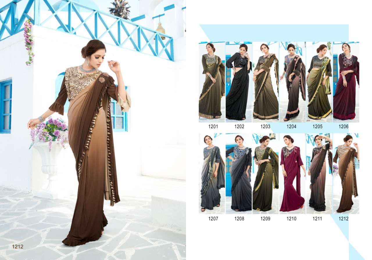 SILVER PEARLS BY NIHARIKA FASHION 1201 TO 1212 SERIES INDIAN BEAUTIFUL TRADITIONAL WEAR COLLECTION COLORFUL STYLISH PARTY WEAR & OCCASIONAL WEAR FANCY SAREES AT WHOLESALE PRICE