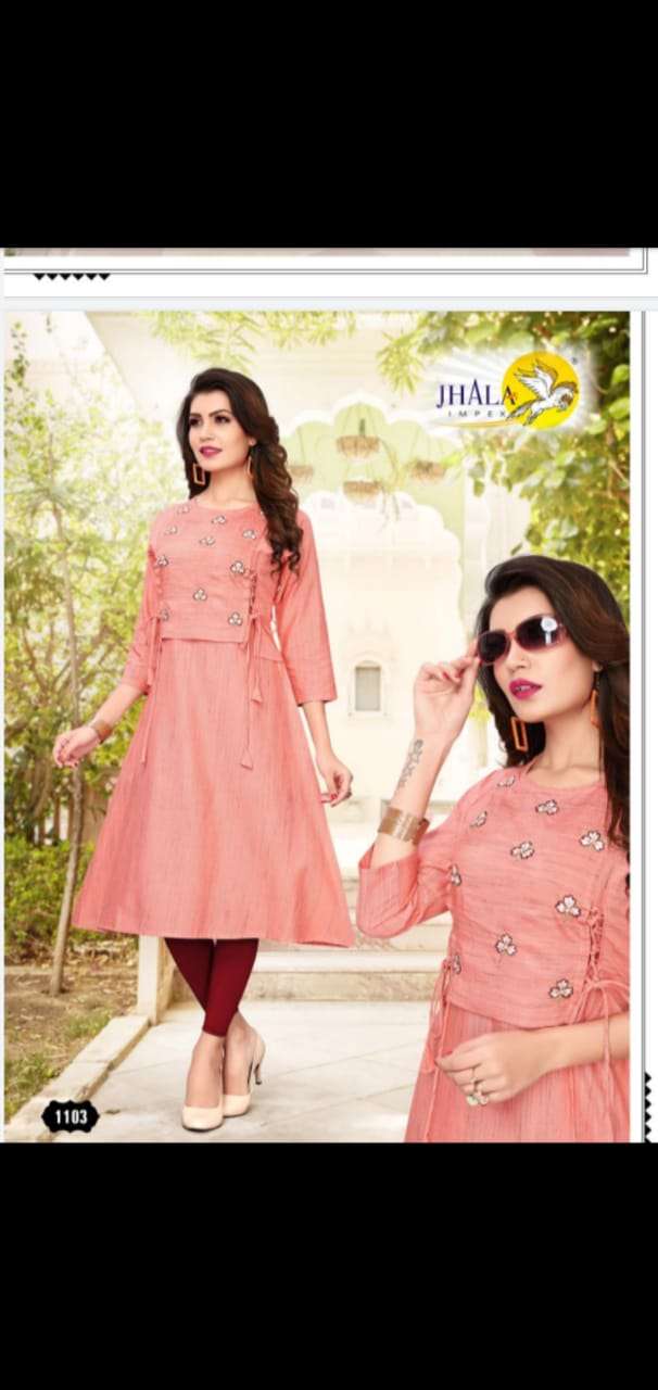 IMPEX BY JHALA 1100 TO 1106 SERIES BEAUTIFUL COLORFUL STYLISH FANCY CASUAL WEAR & ETHNIC WEAR & READY TO WEAR 14 KG VISCOSE RAYON KURTIS AT WHOLESALE PRICE
