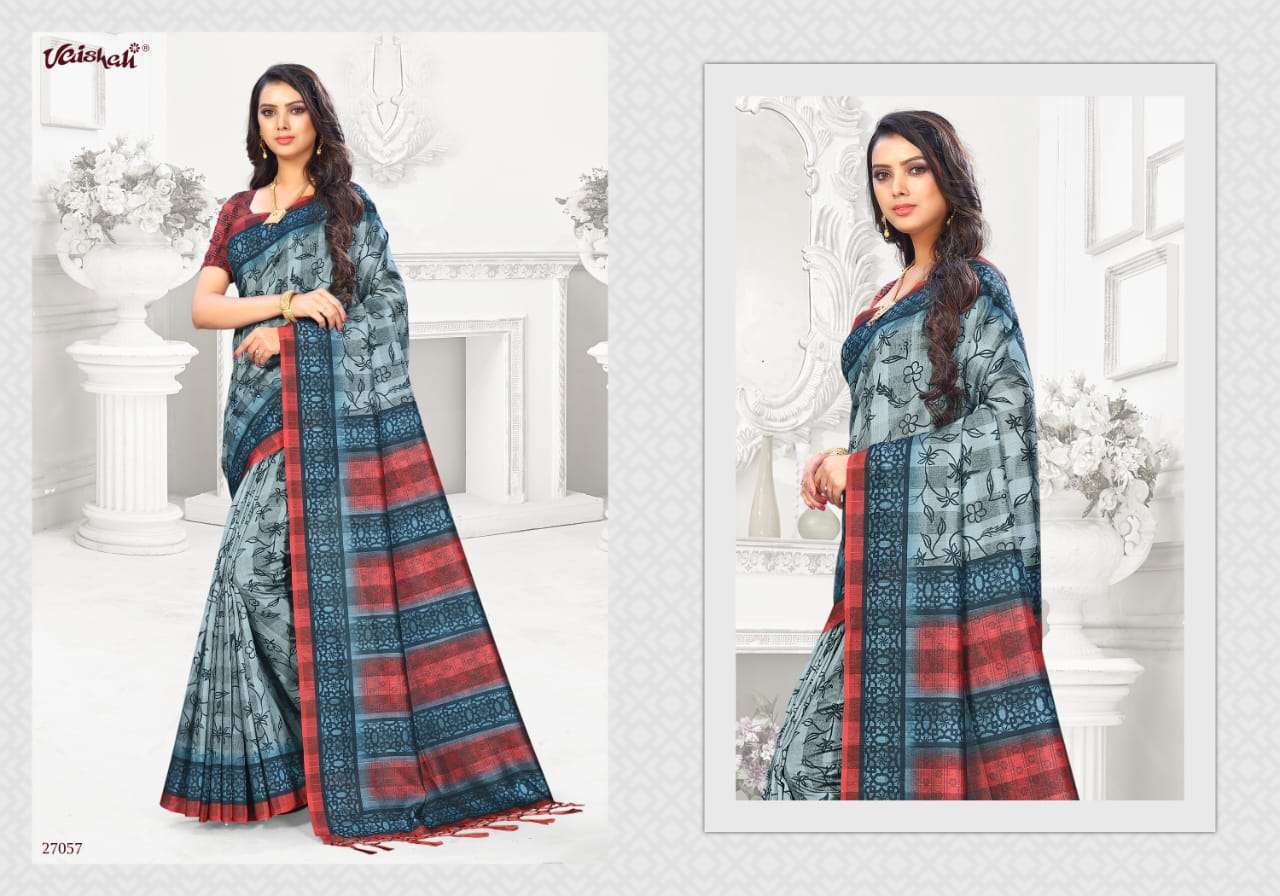 MILTON CHECKS BY VAISHALI FASHION 27051 TO 27064 SERIES INDIAN TRADITIONAL WEAR COLLECTION BEAUTIFUL STYLISH FANCY COLORFUL PARTY WEAR & OCCASIONAL WEAR COTTON DIGITAL PRINTED SAREES AT WHOLESALE PRICE