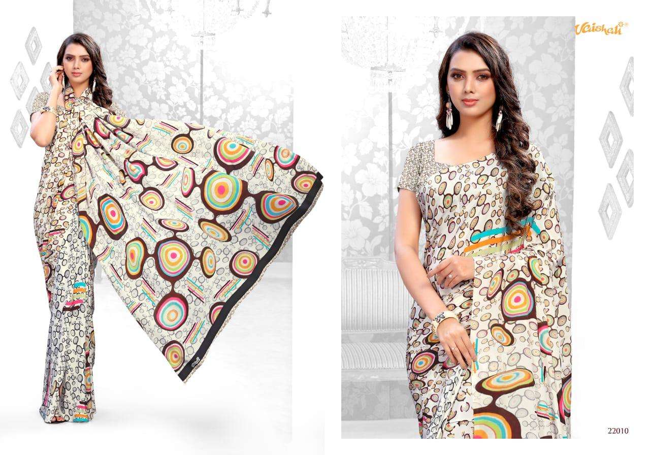 MAYRAA CRAPE VOL-12 BY VAISHALI FASHION 22001 TO 22017 SERIES INDIAN TRADITIONAL WEAR COLLECTION BEAUTIFUL STYLISH FANCY COLORFUL PARTY WEAR & OCCASIONAL WEAR DIGITAL CRAPE PRINTED SAREES AT WHOLESALE PRICE