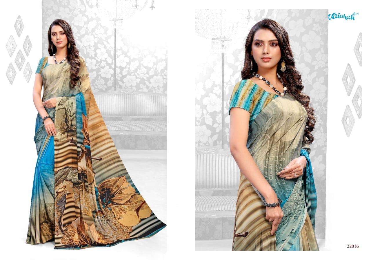 MAYRAA CRAPE VOL-12 BY VAISHALI FASHION 22001 TO 22017 SERIES INDIAN TRADITIONAL WEAR COLLECTION BEAUTIFUL STYLISH FANCY COLORFUL PARTY WEAR & OCCASIONAL WEAR DIGITAL CRAPE PRINTED SAREES AT WHOLESALE PRICE