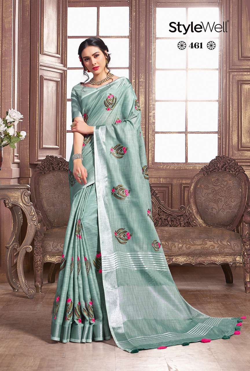 KAVYA VOL-2 BY STYLEWELL 461 TO 467 SERIES INDIAN TRADITIONAL WEAR COLLECTION BEAUTIFUL STYLISH FANCY COLORFUL PARTY WEAR & OCCASIONAL WEAR FANCY SAREES AT WHOLESALE PRICE