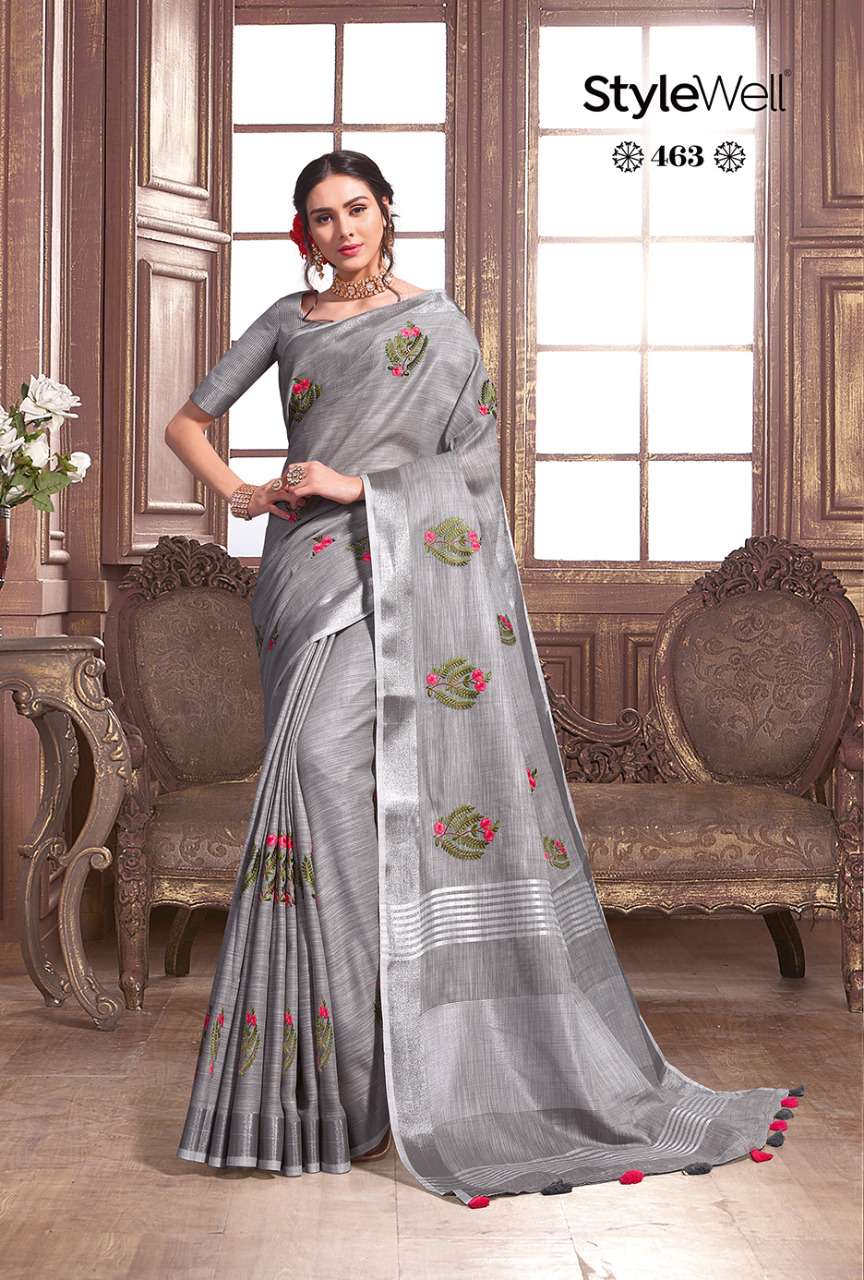 KAVYA VOL-2 BY STYLEWELL 461 TO 467 SERIES INDIAN TRADITIONAL WEAR COLLECTION BEAUTIFUL STYLISH FANCY COLORFUL PARTY WEAR & OCCASIONAL WEAR FANCY SAREES AT WHOLESALE PRICE