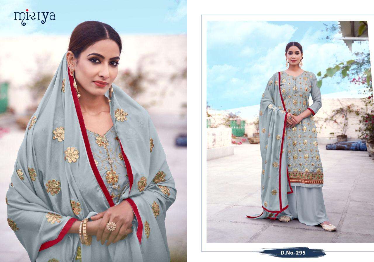 MIRAYA VOL-13 BY ALOK SUITS 291 TO 296 SERIES BEAUTIFUL STYLISH SHARARA SUITS FANCY COLORFUL CASUAL WEAR & ETHNIC WEAR & READY TO WEAR CHINON WITH GOTA WORK DRESSES AT WHOLESALE PRICE