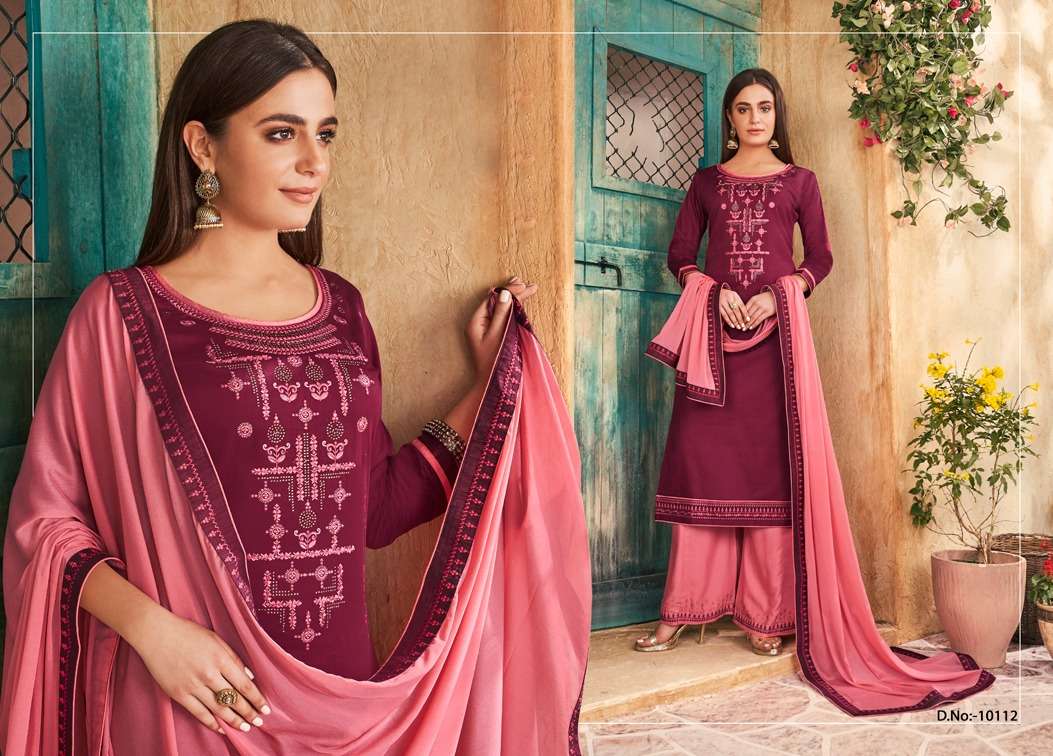 POSHAK VOL-3 BY RAMAIYA 10111 TO 10118 SERIES BEAUTIFUL STYLISH SHARARA SUITS FANCY COLORFUL CASUAL WEAR & ETHNIC WEAR & READY TO WEAR JAM SILK WITH SWARVOSKI DIAMOND WORK DRESSES AT WHOLESALE PRICE