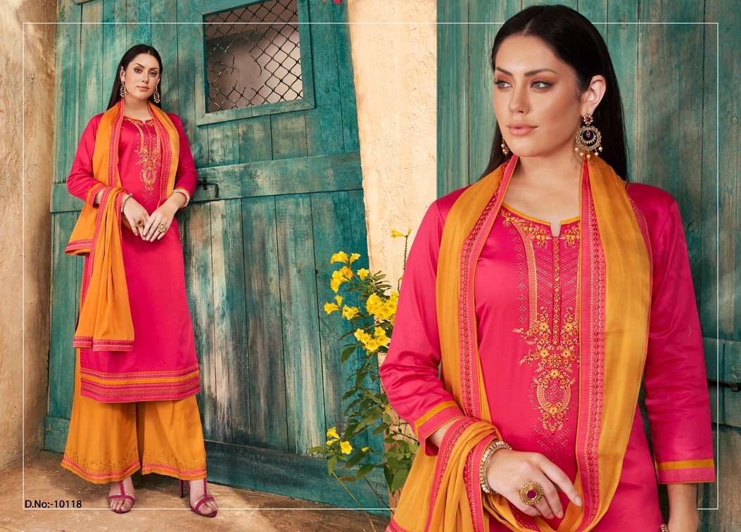 POSHAK VOL-3 BY RAMAIYA 10111 TO 10118 SERIES BEAUTIFUL STYLISH SHARARA SUITS FANCY COLORFUL CASUAL WEAR & ETHNIC WEAR & READY TO WEAR JAM SILK WITH SWARVOSKI DIAMOND WORK DRESSES AT WHOLESALE PRICE