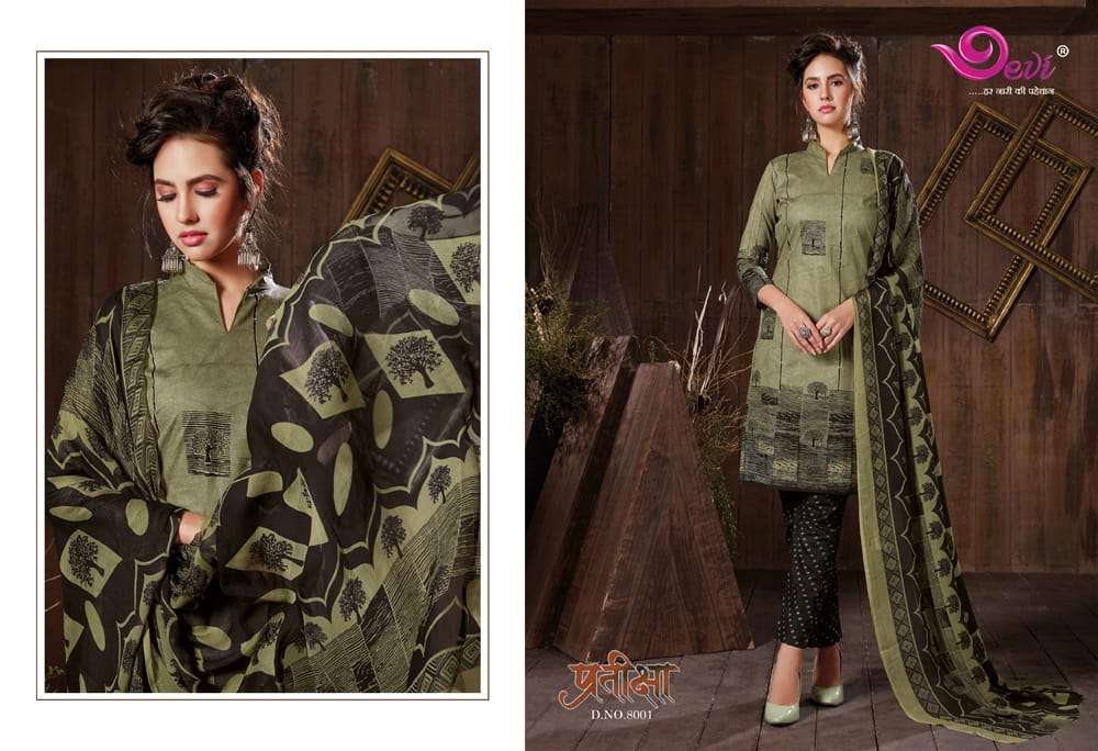 PRATIKSHA VOL-8 BY DEVI 8001 TO 8012 SERIES BEAUTIFUL SUITS STYLISH FANCY COLORFUL CASUAL WEAR & ETHNIC WEAR COTTON PRINTED DRESSES AT WHOLESALE PRICE