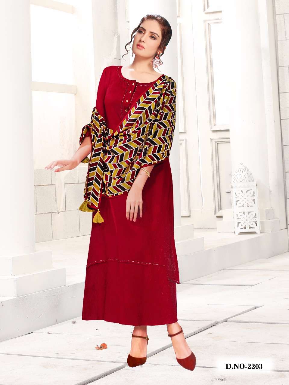 CHIGI WIGI BY KHAYYIRA 2201 TO 2206 SERIES STYLISH FANCY BEAUTIFUL COLORFUL CASUAL WEAR & ETHNIC WEAR RAYON COTTON 14 KG KURTIS AT WHOLESALE PRICE