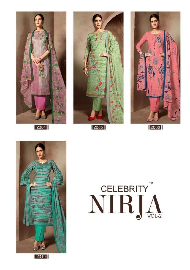 NIRJA VOL-2 BY VIJAYA FASHION 2001 TO 2010 SERIES DESIGNER BEAUTIFUL STYLISH FANCY COLORFUL CASUAL WEAR & ETHNIC WEAR & READY TO WEAR CAMBRIC PRINTED DRESSES AT WHOLESALE PRICE