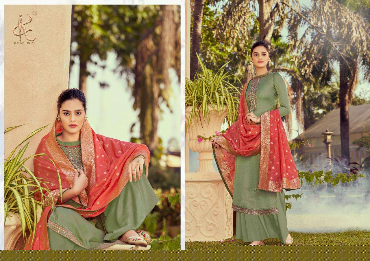 ITALIAN BY KAPIL FAB 25001 TO 25006 SERIES BEAUTIFUL STYLISH SHARARA SUITS FANCY COLORFUL CASUAL WEAR & ETHNIC WEAR & READY TO WEAR MINI SILK WITH SELF EMBROIDERY DRESSES AT WHOLESALE PRICE