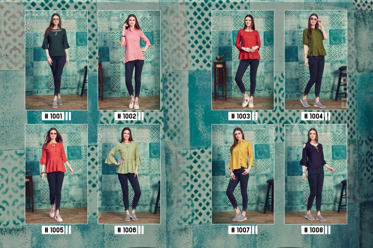 MYSTRI BY DARSHAN CREATION 01 TO 08 SERIES BEAUTIFUL STYLISH FANCY COLORFUL CASUAL WEAR & ETHNIC WEAR HEAVY RAYON 14 KG TOPS AT WHOLESALE PRICE