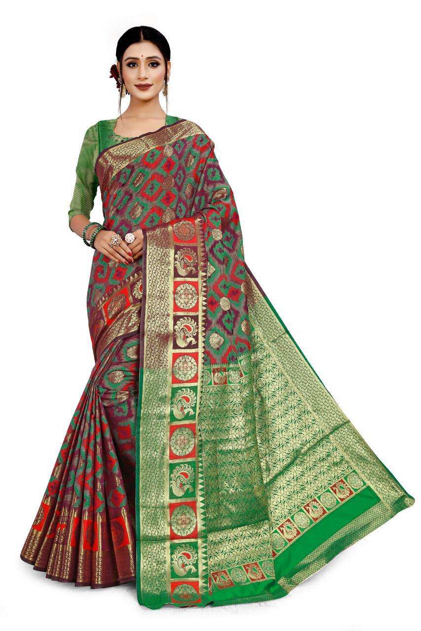 SAMAYA VOL-2 BY VIVEK CREATION 01 TO 06 SERIES INDIAN TRADITIONAL WEAR COLLECTION BEAUTIFUL STYLISH FANCY COLORFUL PARTY WEAR & OCCASIONAL WEAR SOFT COTTON SILK SAREES AT WHOLESALE PRICE