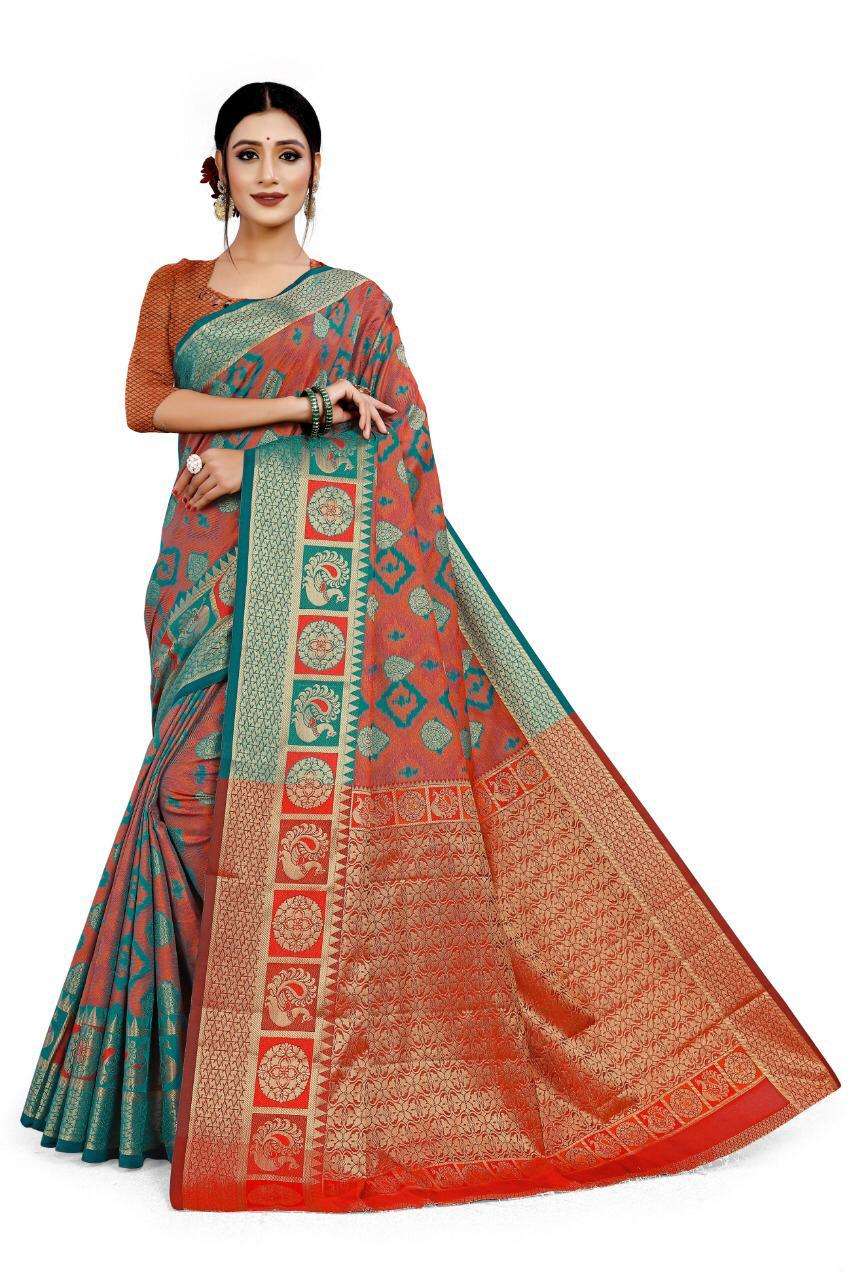 SAMAYA VOL-2 BY VIVEK CREATION 01 TO 06 SERIES INDIAN TRADITIONAL WEAR COLLECTION BEAUTIFUL STYLISH FANCY COLORFUL PARTY WEAR & OCCASIONAL WEAR SOFT COTTON SILK SAREES AT WHOLESALE PRICE