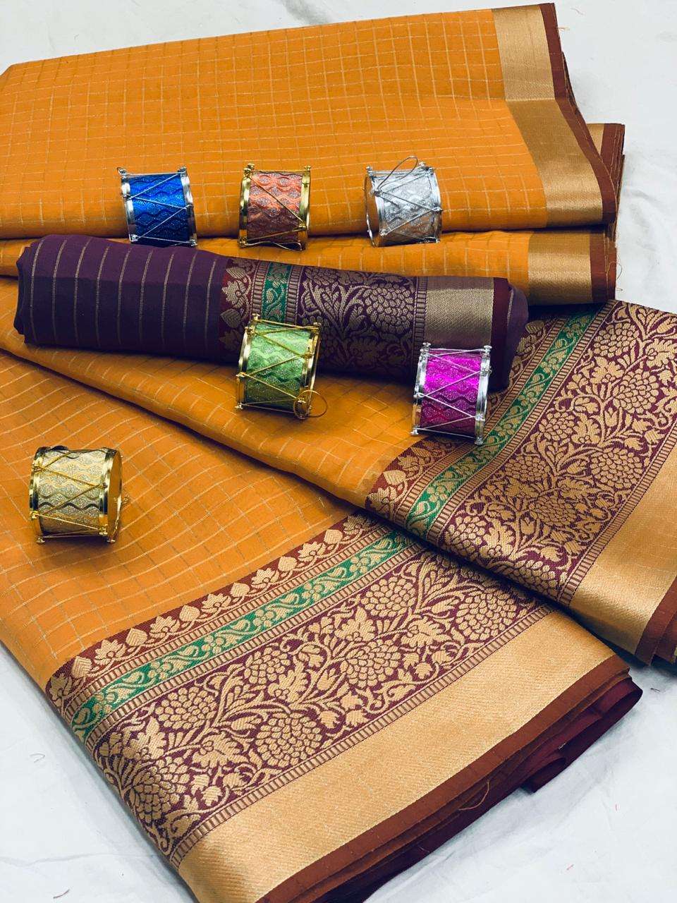SANYA CHEX BY FASHID WHOLESALE 01 TO 06 SERIES INDIAN TRADITIONAL WEAR COLLECTION BEAUTIFUL STYLISH FANCY COLORFUL PARTY WEAR & OCCASIONAL WEAR COTTON SILK SAREES AT WHOLESALE PRICE