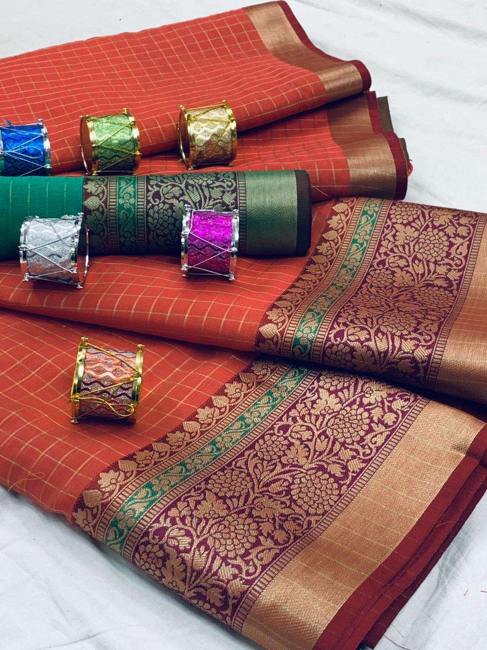 SANYA CHEX BY FASHID WHOLESALE 01 TO 06 SERIES INDIAN TRADITIONAL WEAR COLLECTION BEAUTIFUL STYLISH FANCY COLORFUL PARTY WEAR & OCCASIONAL WEAR COTTON SILK SAREES AT WHOLESALE PRICE