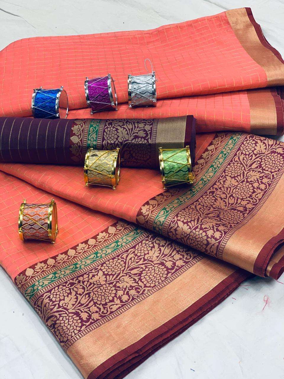 SANYA CHEX BY FASHID WHOLESALE 01 TO 06 SERIES INDIAN TRADITIONAL WEAR COLLECTION BEAUTIFUL STYLISH FANCY COLORFUL PARTY WEAR & OCCASIONAL WEAR COTTON SILK SAREES AT WHOLESALE PRICE