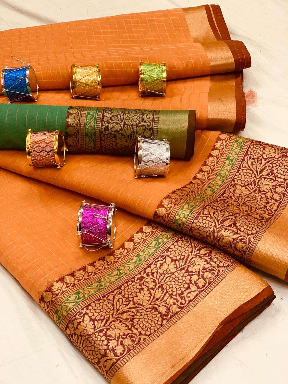 SANYA CHEX BY FASHID WHOLESALE 01 TO 06 SERIES INDIAN TRADITIONAL WEAR COLLECTION BEAUTIFUL STYLISH FANCY COLORFUL PARTY WEAR & OCCASIONAL WEAR COTTON SILK SAREES AT WHOLESALE PRICE