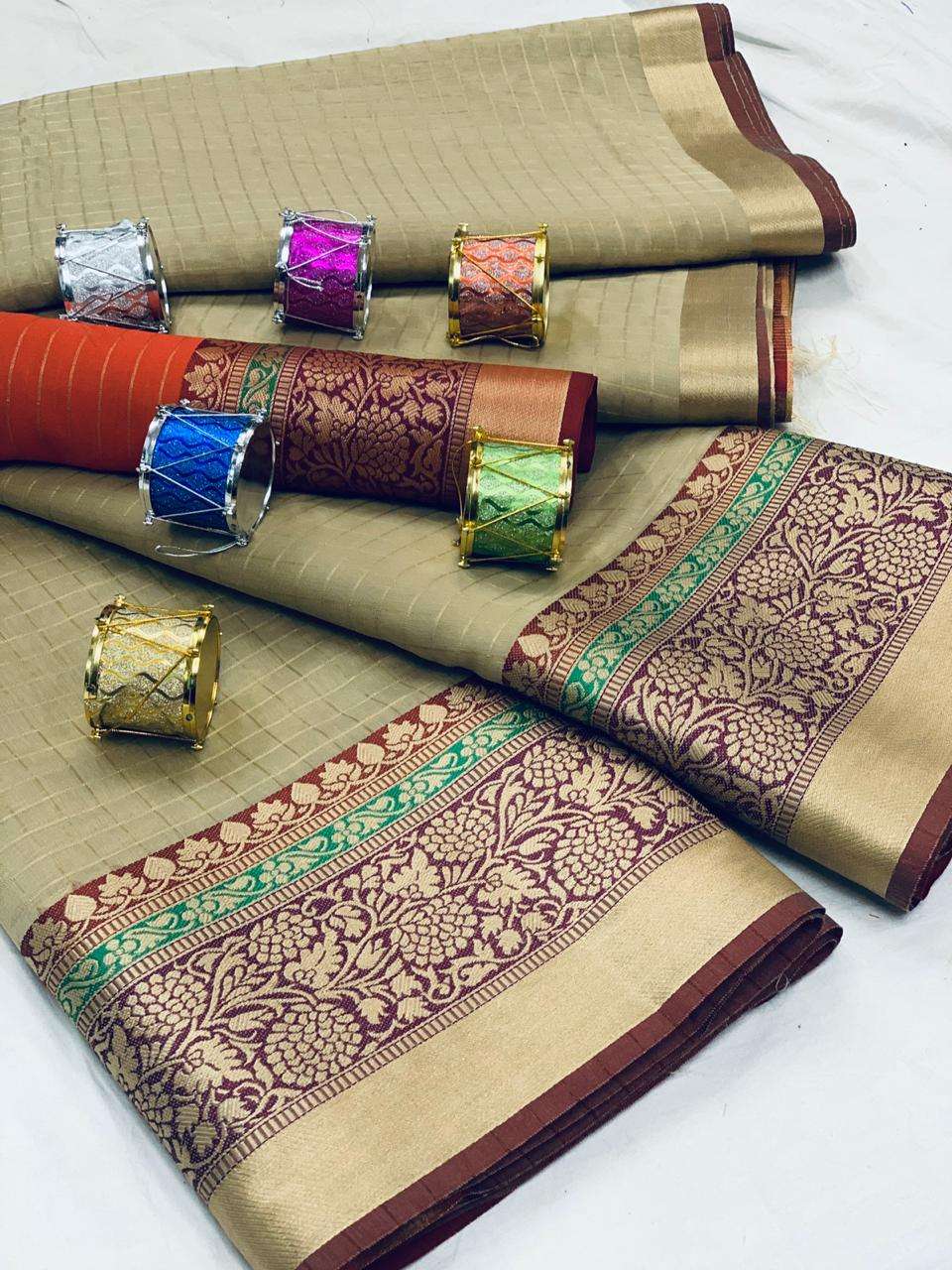 SANYA CHEX BY FASHID WHOLESALE 01 TO 06 SERIES INDIAN TRADITIONAL WEAR COLLECTION BEAUTIFUL STYLISH FANCY COLORFUL PARTY WEAR & OCCASIONAL WEAR COTTON SILK SAREES AT WHOLESALE PRICE