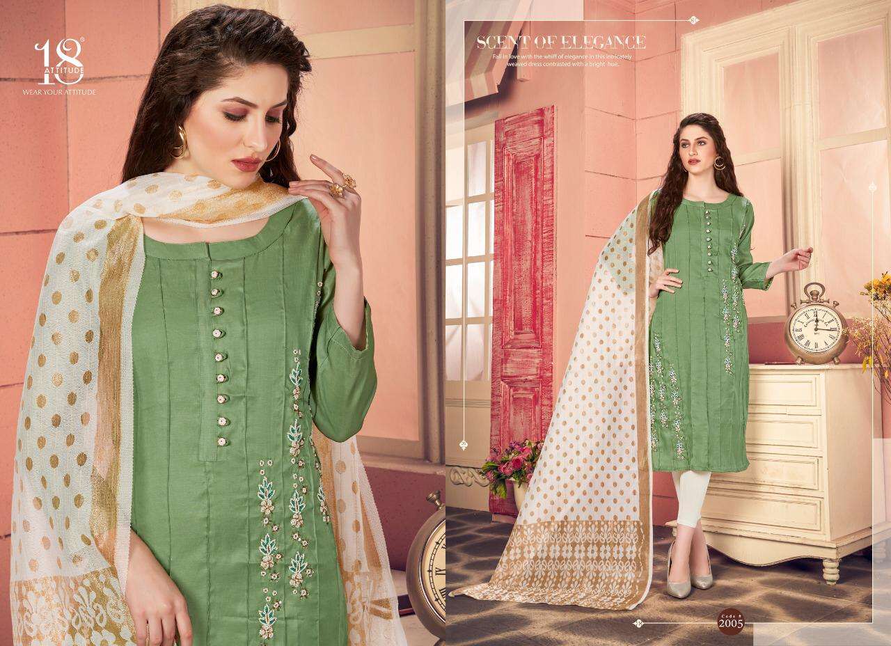 ODHNI VOL-2 BY 18 ATTITUDE 2001 TO 2006 SERIES STYLISH FANCY COLORFUL COLLECTION CASUAL WEAR & ETHNIC WEAR REMI LINEN SARTIN KURTIS AT WHOLESALE PRICE