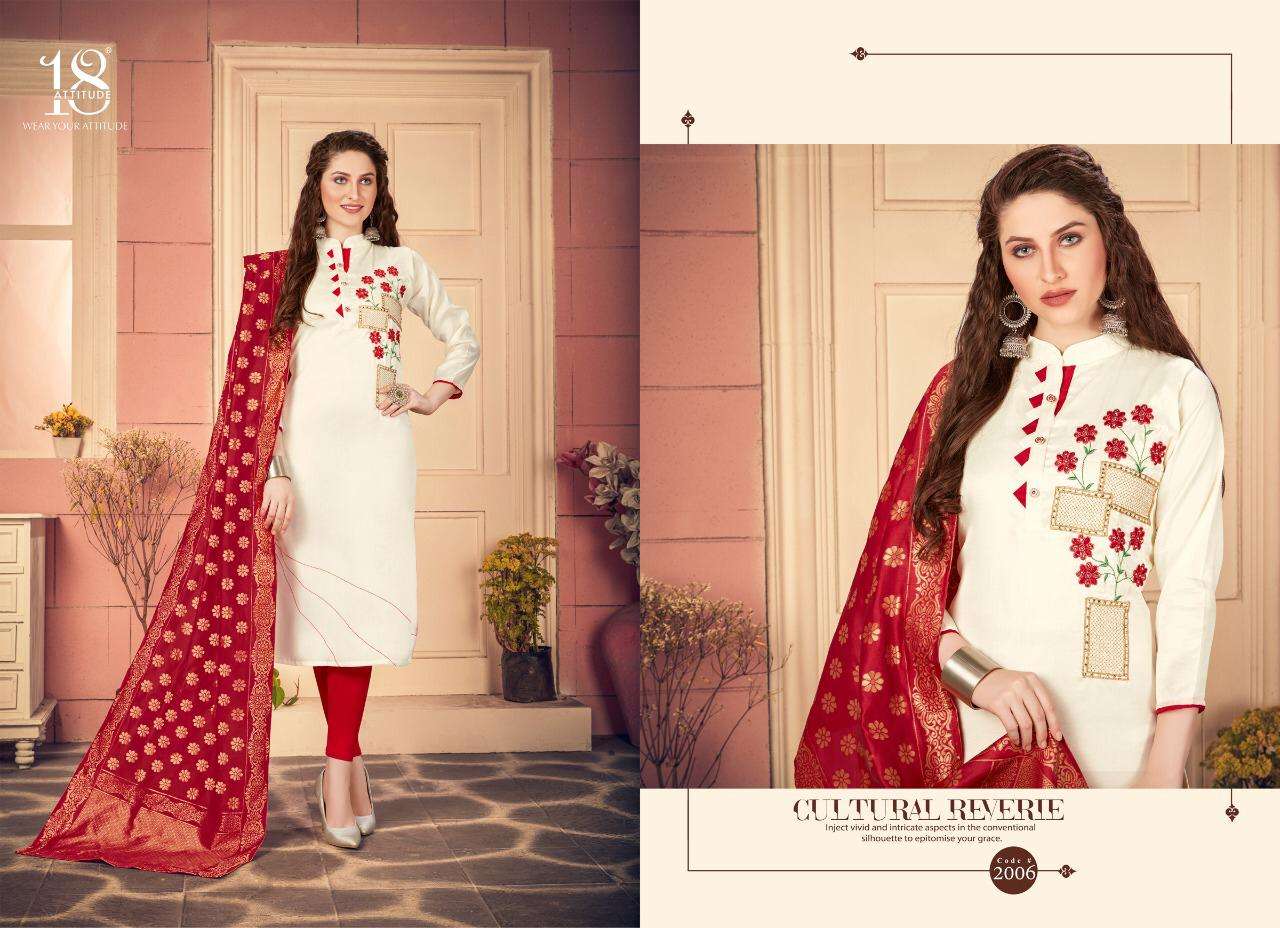 ODHNI VOL-2 BY 18 ATTITUDE 2001 TO 2006 SERIES STYLISH FANCY COLORFUL COLLECTION CASUAL WEAR & ETHNIC WEAR REMI LINEN SARTIN KURTIS AT WHOLESALE PRICE