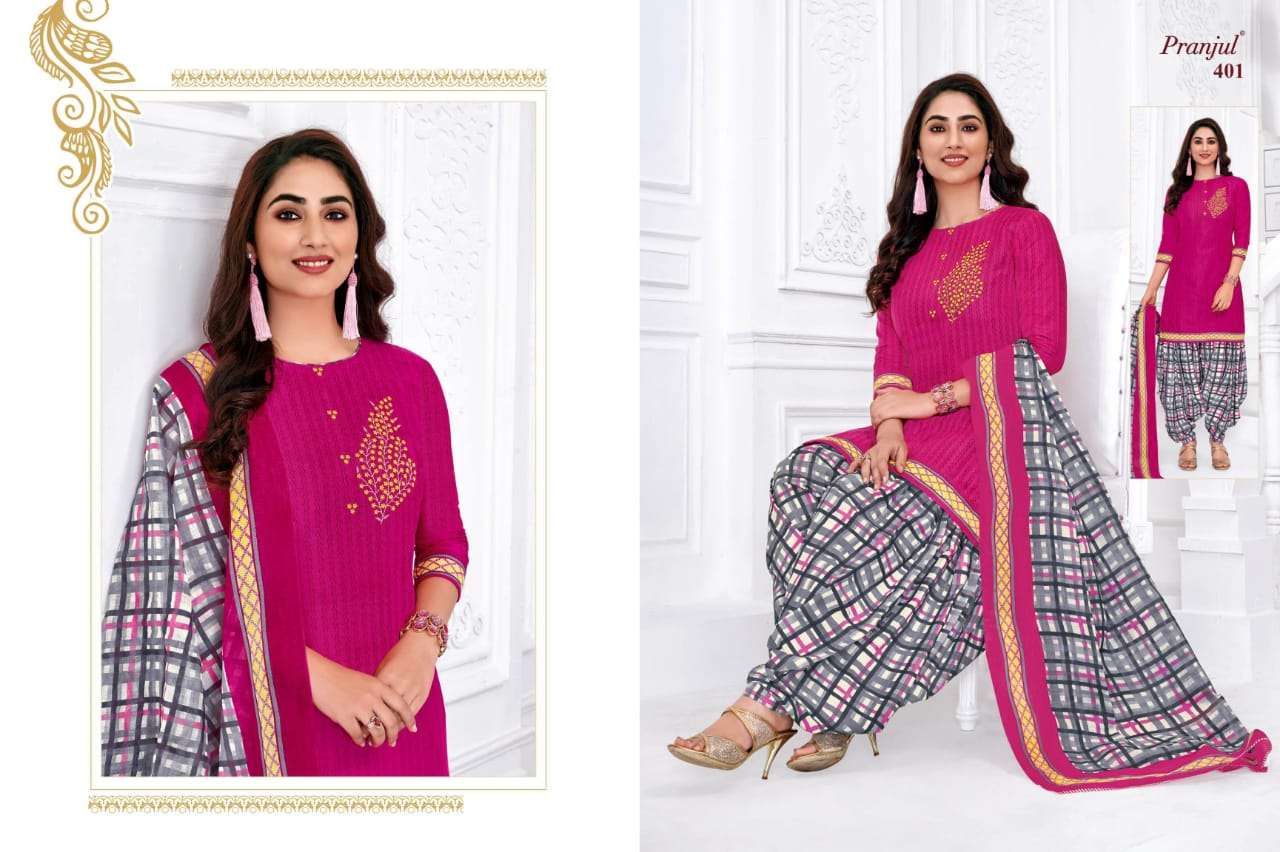 PRIYANKA VOL-4 BY PRANJUL 401 TO 456 SERIES BEAUTIFUL SUITS COLORFUL STYLISH FANCY CASUAL WEAR & ETHNIC WEAR COTTON PRINTED DRESSES AT WHOLESALE PRICE