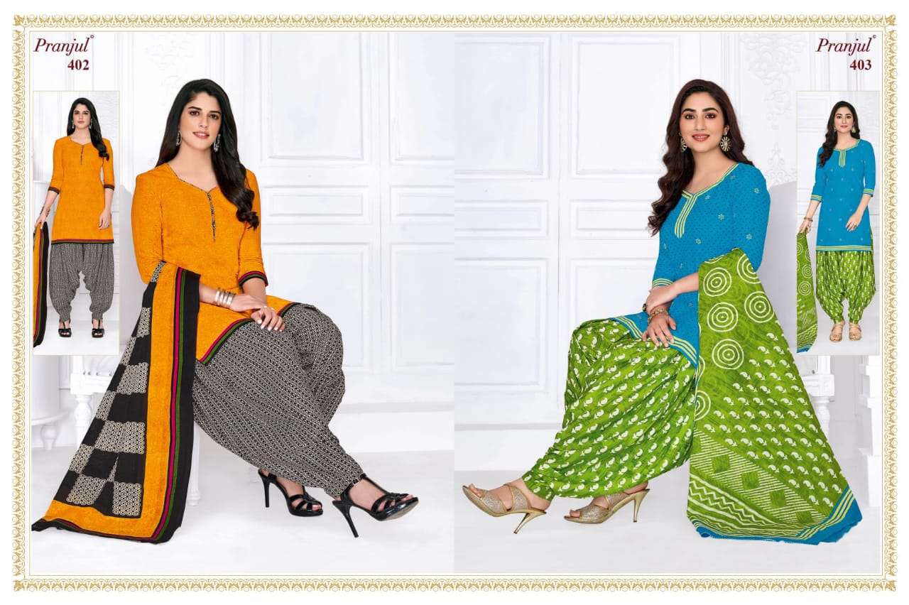 PRIYANKA VOL-4 BY PRANJUL 401 TO 456 SERIES BEAUTIFUL SUITS COLORFUL STYLISH FANCY CASUAL WEAR & ETHNIC WEAR COTTON PRINTED DRESSES AT WHOLESALE PRICE