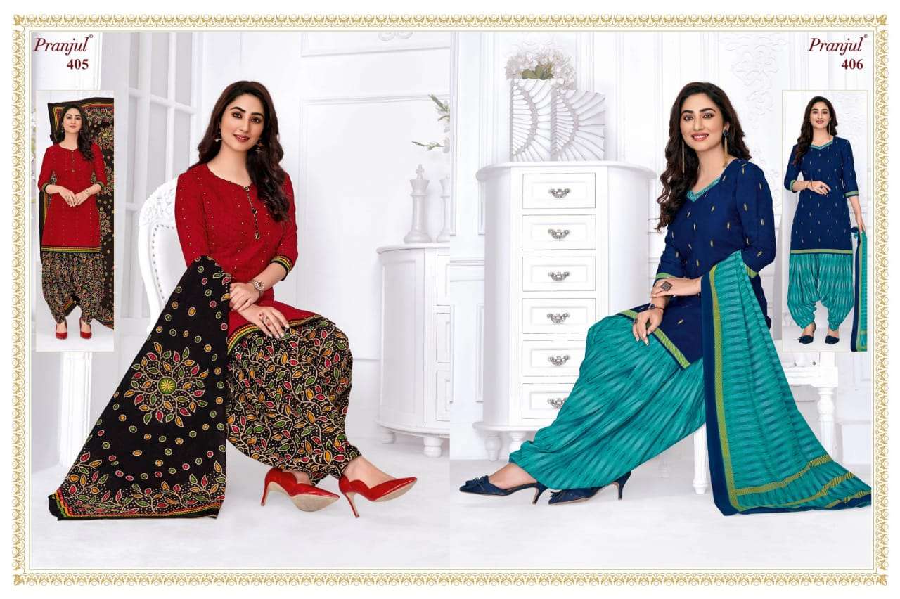 PRIYANKA VOL-4 BY PRANJUL 401 TO 456 SERIES BEAUTIFUL SUITS COLORFUL STYLISH FANCY CASUAL WEAR & ETHNIC WEAR COTTON PRINTED DRESSES AT WHOLESALE PRICE