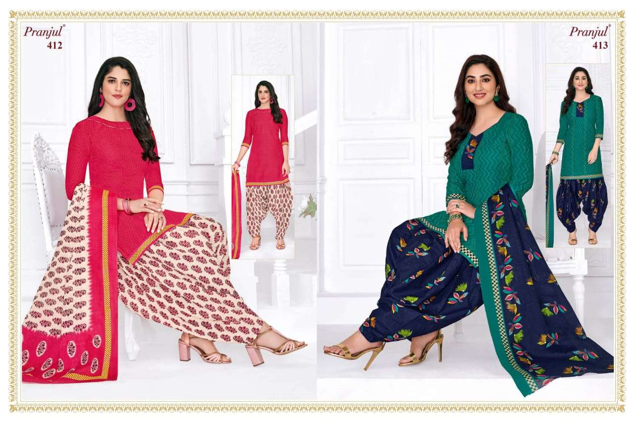 PRIYANKA VOL-4 BY PRANJUL 401 TO 456 SERIES BEAUTIFUL SUITS COLORFUL STYLISH FANCY CASUAL WEAR & ETHNIC WEAR COTTON PRINTED DRESSES AT WHOLESALE PRICE