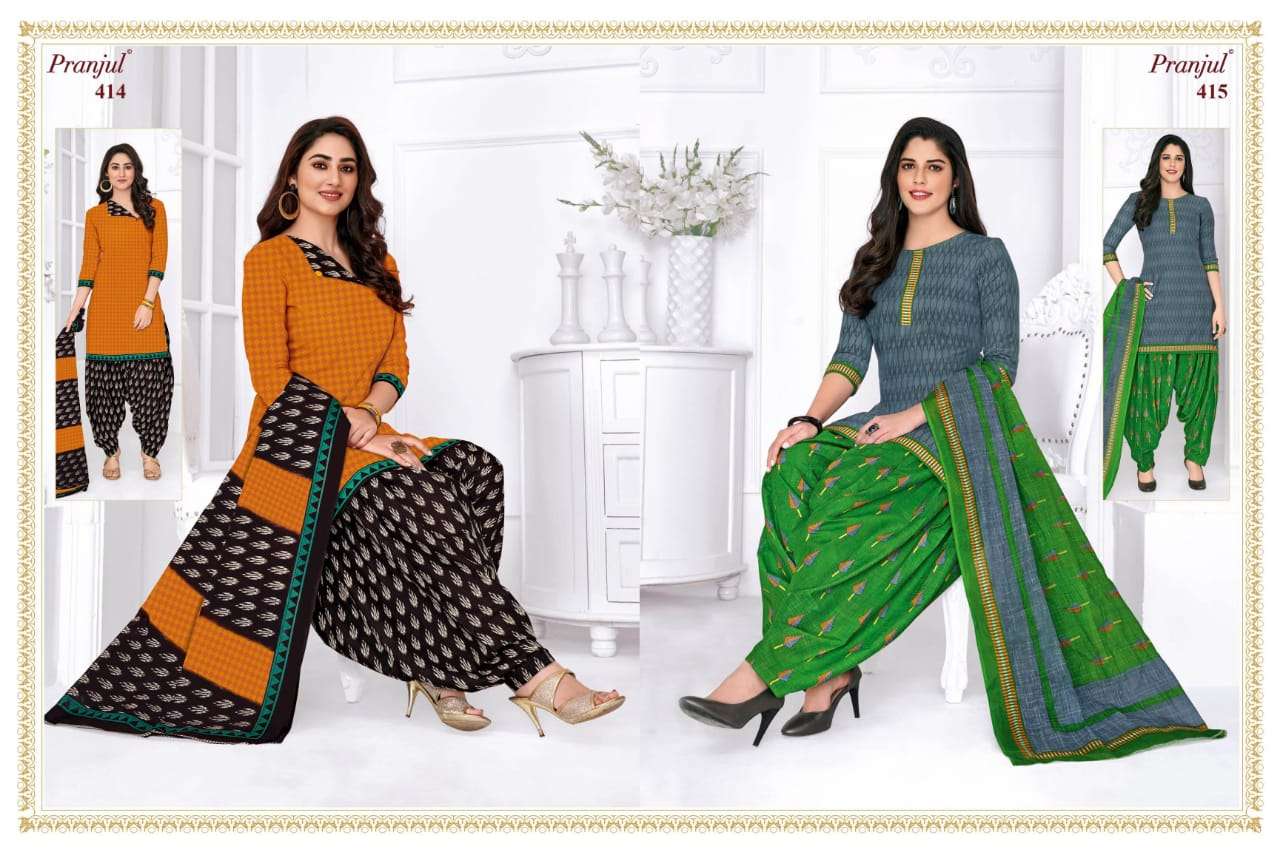 PRIYANKA VOL-4 BY PRANJUL 401 TO 456 SERIES BEAUTIFUL SUITS COLORFUL STYLISH FANCY CASUAL WEAR & ETHNIC WEAR COTTON PRINTED DRESSES AT WHOLESALE PRICE