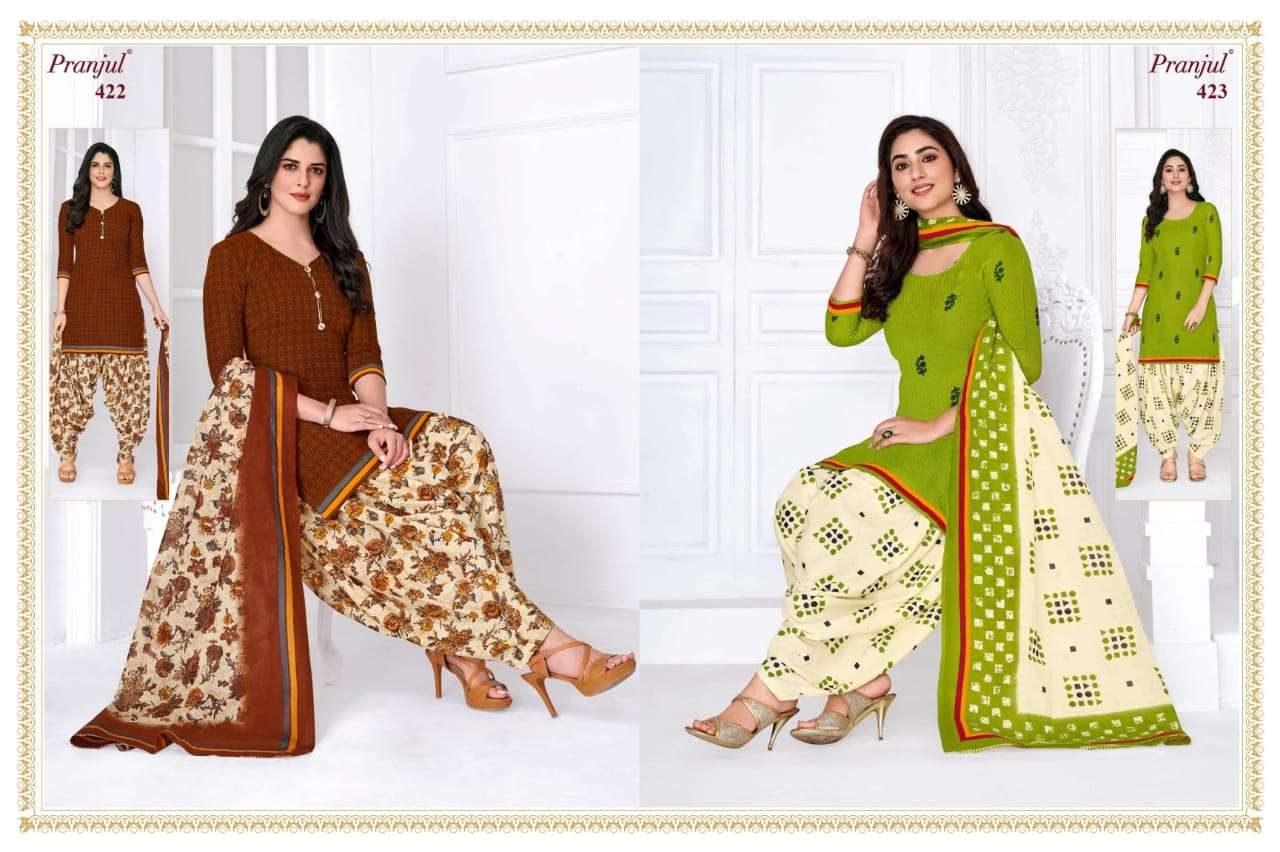 PRIYANKA VOL-4 BY PRANJUL 401 TO 456 SERIES BEAUTIFUL SUITS COLORFUL STYLISH FANCY CASUAL WEAR & ETHNIC WEAR COTTON PRINTED DRESSES AT WHOLESALE PRICE