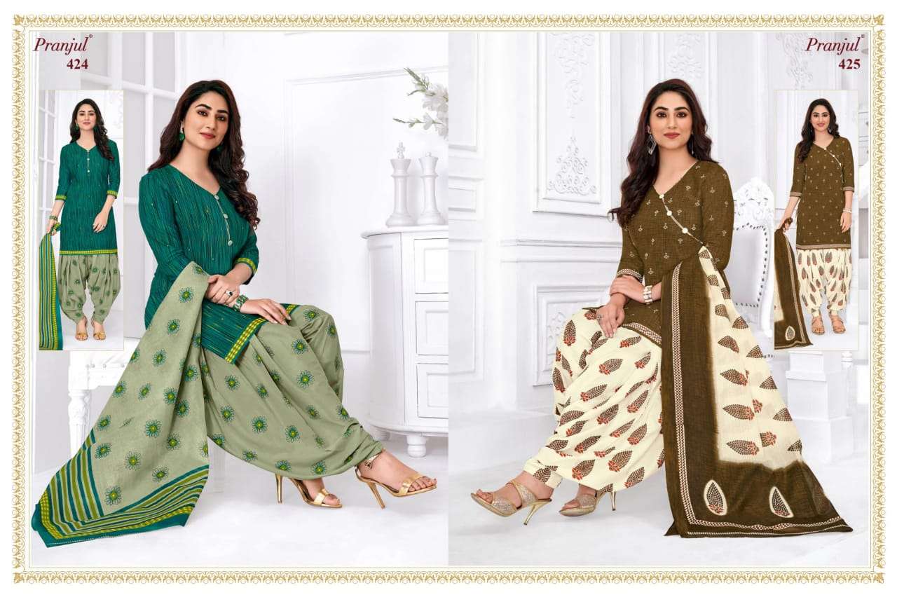 PRIYANKA VOL-4 BY PRANJUL 401 TO 456 SERIES BEAUTIFUL SUITS COLORFUL STYLISH FANCY CASUAL WEAR & ETHNIC WEAR COTTON PRINTED DRESSES AT WHOLESALE PRICE