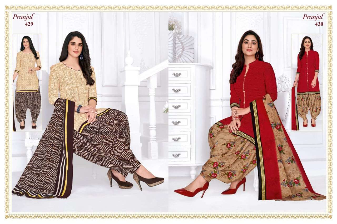 PRIYANKA VOL-4 BY PRANJUL 401 TO 456 SERIES BEAUTIFUL SUITS COLORFUL STYLISH FANCY CASUAL WEAR & ETHNIC WEAR COTTON PRINTED DRESSES AT WHOLESALE PRICE