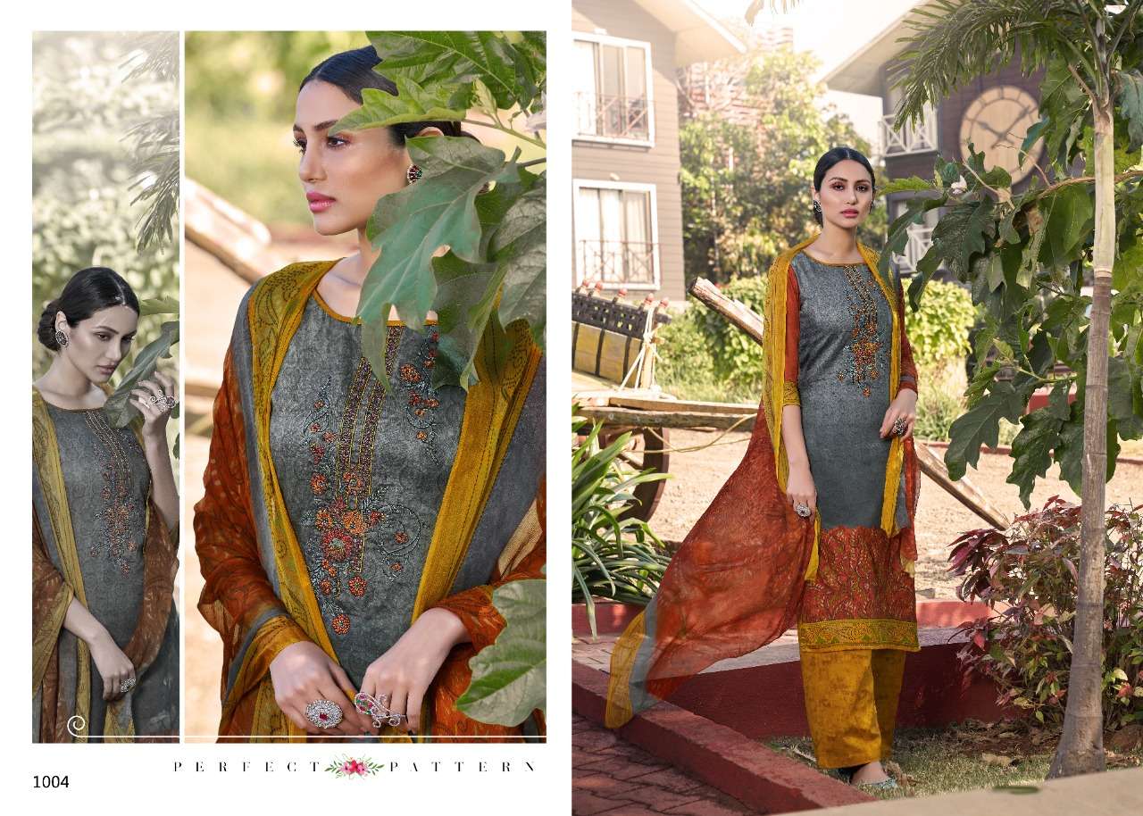 MORPANKH BY 7 CLOUDS 1001 TO 1008 SERIES BEAUTIFUL SUITS COLORFUL STYLISH FANCY CASUAL WEAR & ETHNIC WEAR PURE JAM PRINT WITH EMBROIDERY DRESSES AT WHOLESALE PRICE