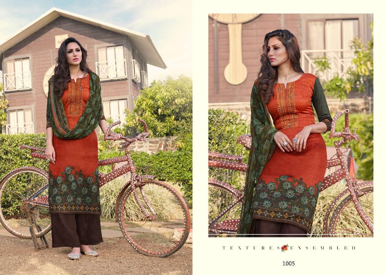 MORPANKH BY 7 CLOUDS 1001 TO 1008 SERIES BEAUTIFUL SUITS COLORFUL STYLISH FANCY CASUAL WEAR & ETHNIC WEAR PURE JAM PRINT WITH EMBROIDERY DRESSES AT WHOLESALE PRICE