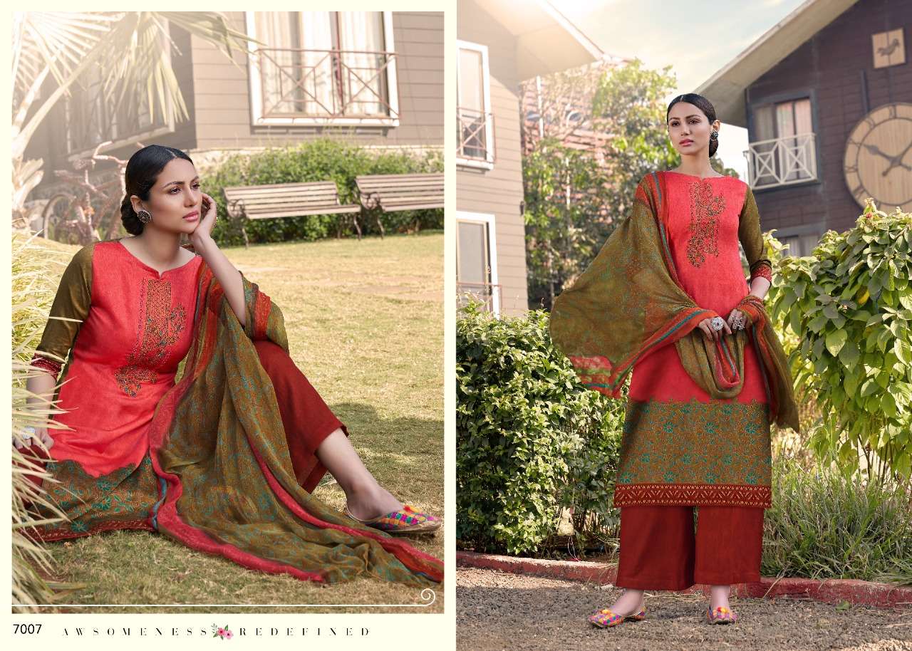 MORPANKH BY 7 CLOUDS 1001 TO 1008 SERIES BEAUTIFUL SUITS COLORFUL STYLISH FANCY CASUAL WEAR & ETHNIC WEAR PURE JAM PRINT WITH EMBROIDERY DRESSES AT WHOLESALE PRICE