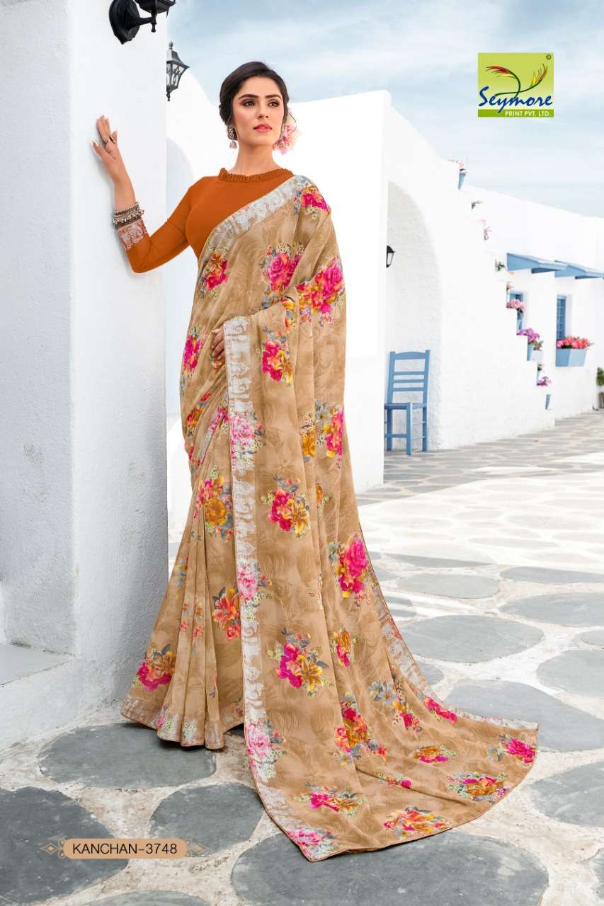 KANCHAN VOL-9 PART 2 BY SEYMORE PRINTS 3747 TO 3556 SERIES INDIAN TRADITIONAL WEAR COLLECTION BEAUTIFUL STYLISH FANCY COLORFUL PARTY WEAR & OCCASIONAL WEAR FANCY PRINTED SAREES AT WHOLESALE PRICE