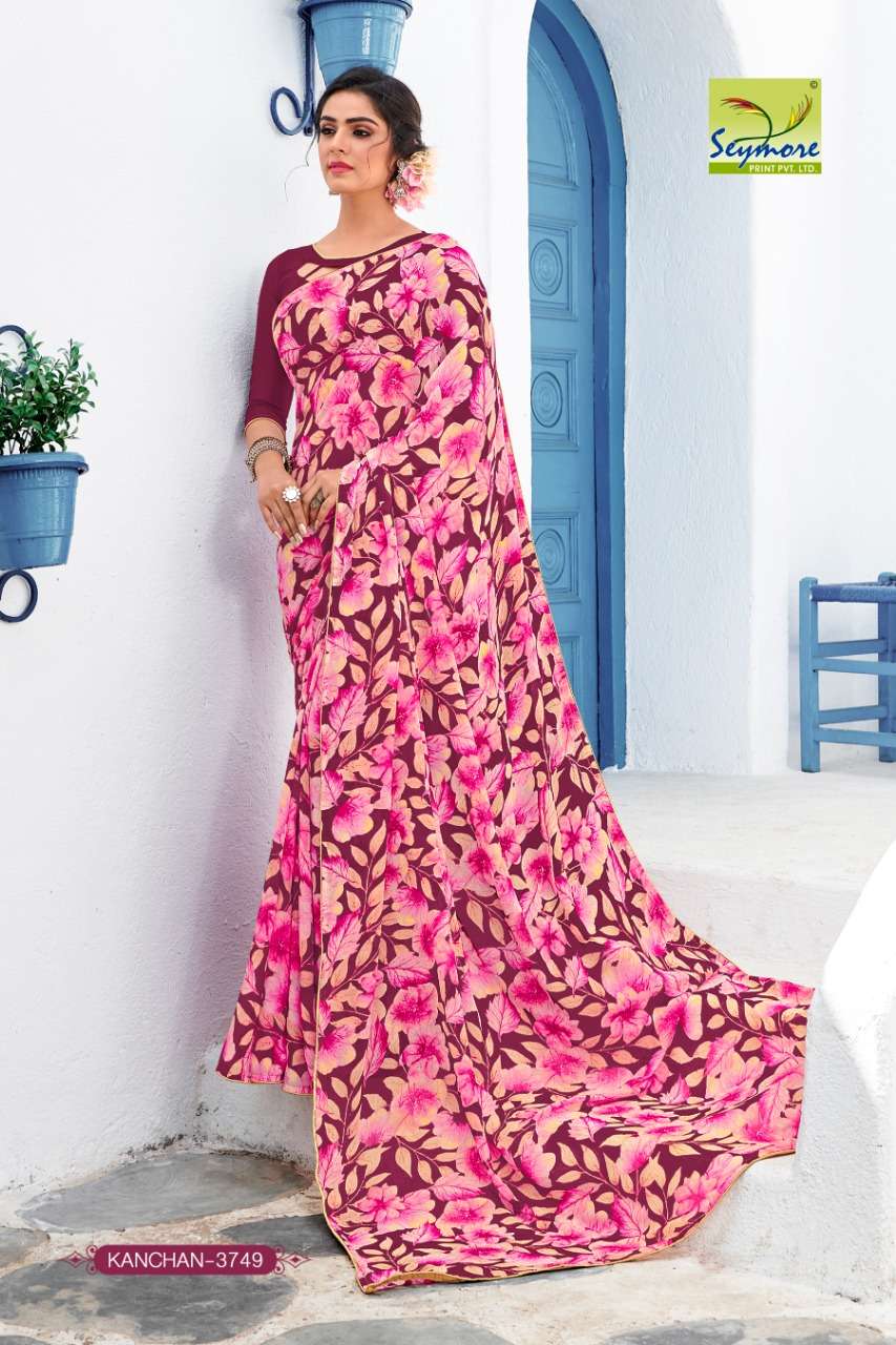 KANCHAN VOL-9 PART 2 BY SEYMORE PRINTS 3747 TO 3556 SERIES INDIAN TRADITIONAL WEAR COLLECTION BEAUTIFUL STYLISH FANCY COLORFUL PARTY WEAR & OCCASIONAL WEAR FANCY PRINTED SAREES AT WHOLESALE PRICE