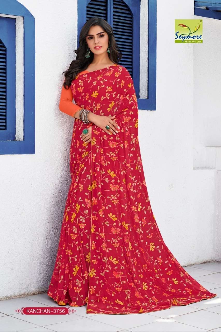 KANCHAN VOL-9 PART 2 BY SEYMORE PRINTS 3747 TO 3556 SERIES INDIAN TRADITIONAL WEAR COLLECTION BEAUTIFUL STYLISH FANCY COLORFUL PARTY WEAR & OCCASIONAL WEAR FANCY PRINTED SAREES AT WHOLESALE PRICE