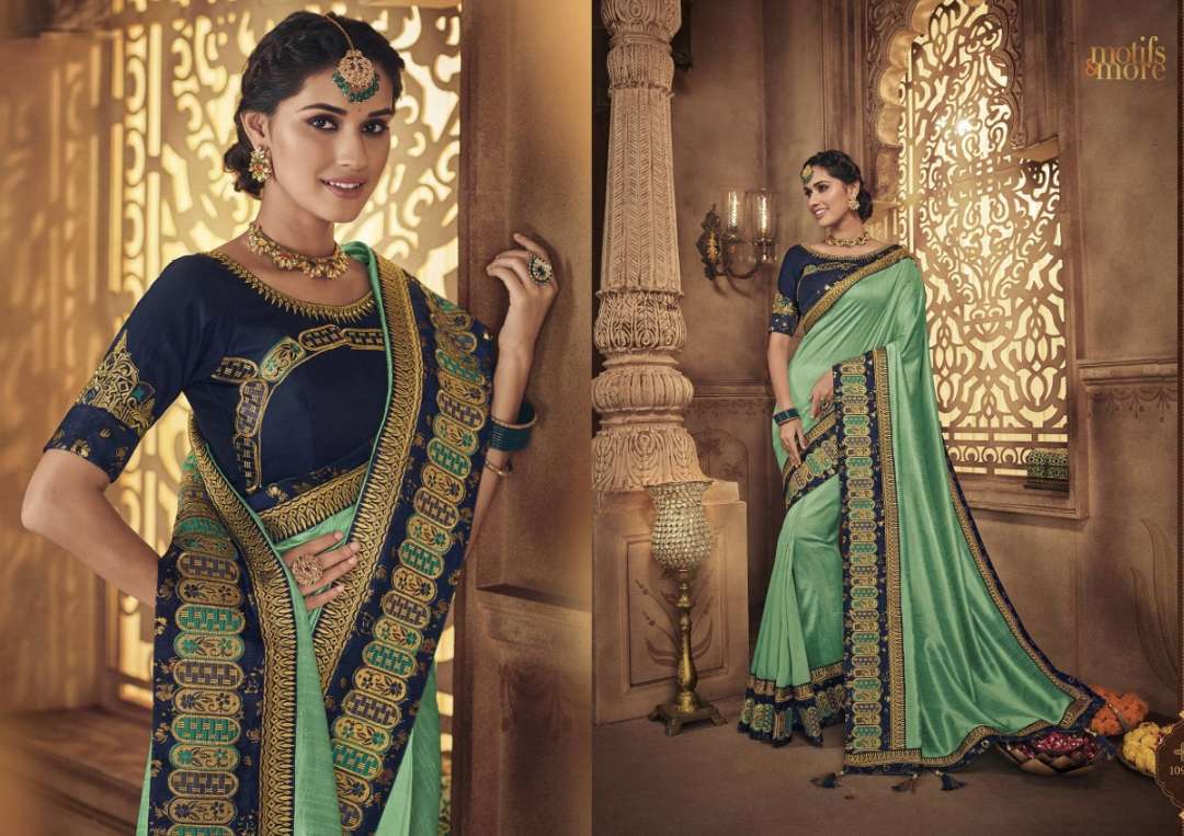 M & M-9 BY MOTIFS AND MORS 10901 TO 10916 SERIES INDIAN TRADITIONAL WEAR COLLECTION BEAUTIFUL STYLISH FANCY COLORFUL PARTY WEAR & OCCASIONAL WEAR FANCY PRINTED SAREES AT WHOLESALE PRICE