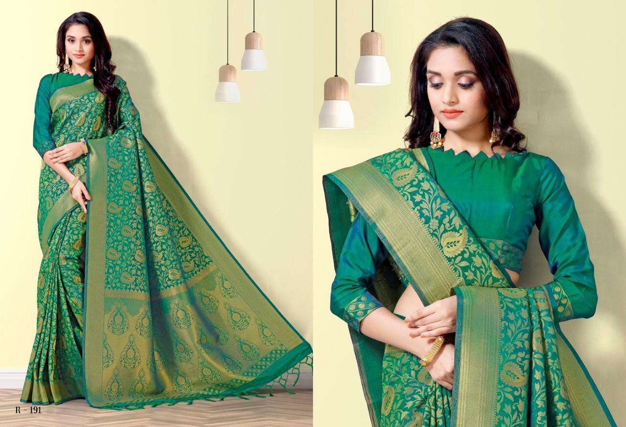 MEHER BY AURA 188 TO 196 SERIES INDIAN TRADITIONAL WEAR COLLECTION BEAUTIFUL STYLISH FANCY COLORFUL PARTY WEAR & OCCASIONAL WEAR KANJIVARAM SILK PRINTED SAREES AT WHOLESALE PRICE