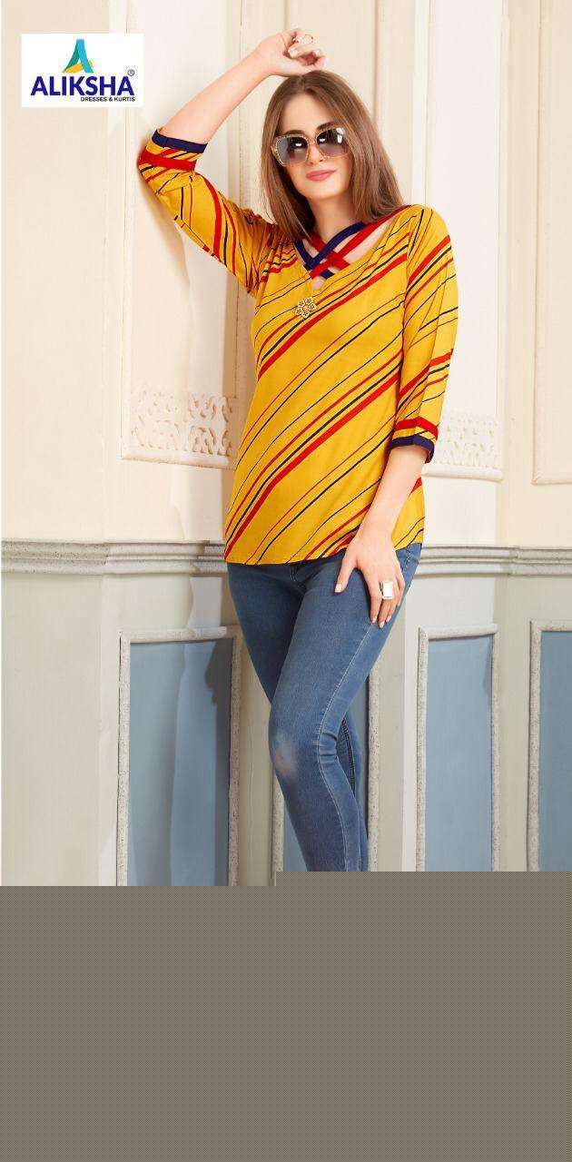 ADOR VOL-3 BY ALISHKA FASHION 3001 TO 3010 SERIES BEAUTIFUL COLORFUL STYLISH FANCY CASUAL WEAR & READY TO WEAR RAYON 14 KG TOPS AT WHOLESALE PRICE
