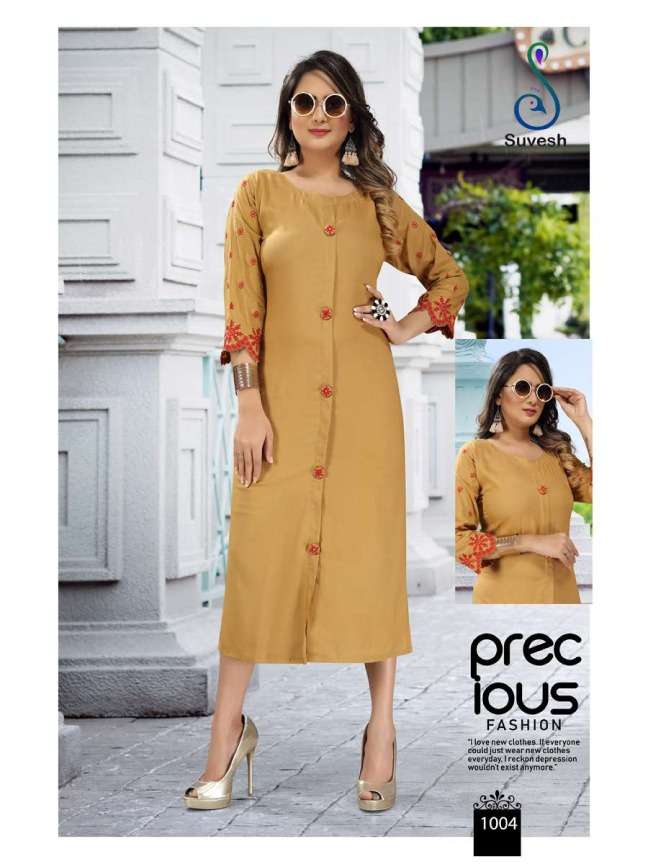 ZUBEDA BY SUVESH 1001 TO 1008 SERIES DESIGNER BEAUTIFUL STYLISH COLORFUL FANCY READY TO WEAR & CASUAL WEAR & ETHNIC WEAR PREMIUM QUALITY RAYON KURTIS AT WHOLESALE PRICE