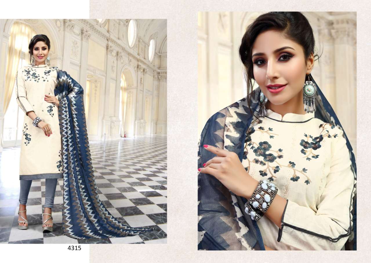MEMSAB VOL-43 BY BEST CHOICE 4313 TO 4324 SERIES BEAUTIFUL STYLISH FANCY COLORFUL CASUAL WEAR & ETHNIC WEAR SEMI LAWN COTTON DRESSES AT WHOLESALE PRICE