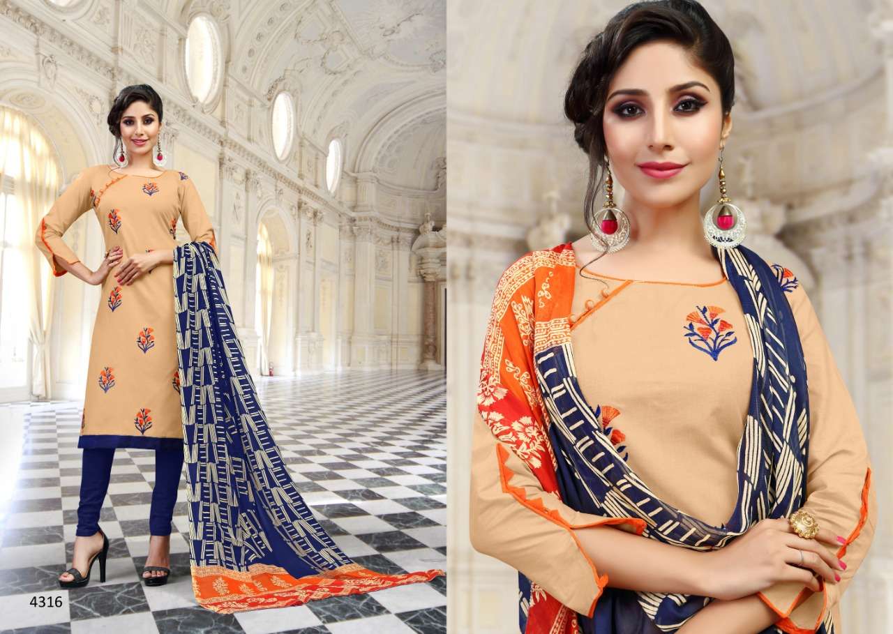 MEMSAB VOL-43 BY BEST CHOICE 4313 TO 4324 SERIES BEAUTIFUL STYLISH FANCY COLORFUL CASUAL WEAR & ETHNIC WEAR SEMI LAWN COTTON DRESSES AT WHOLESALE PRICE